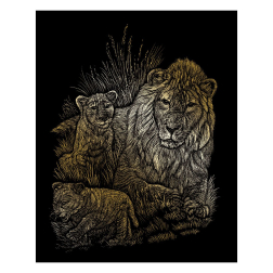 Комплект за гравиране 20х25 - Лъвица и лъвчета