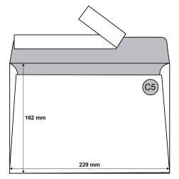 Пликове бели C5 самозалепващи – 162 x 229 mm – 100 бр.