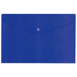 Папка с копче А4 12бр. плътна синя