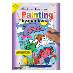 Рисуване по номера с акрилни бои - Моята първа рисунка - 22х30 - Морски животни