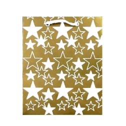 Zoewie плик подарък коледен L - Light gold stars